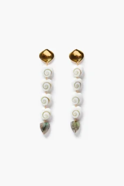 Amour Spiral Tiered Earrings Labradorite