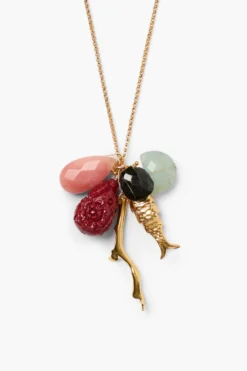 Anemone Charm Necklace Multi