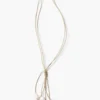Baroque Pearl Tassel Necklace Beige