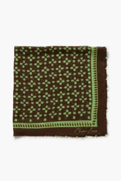 Beaded Floral Bandana Espresso