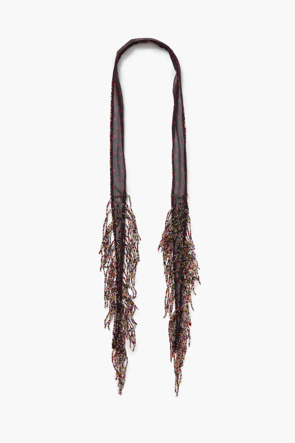 Beaded Skinny Scarf Sapphire