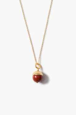 Bell Pendant Necklace Red Jasper