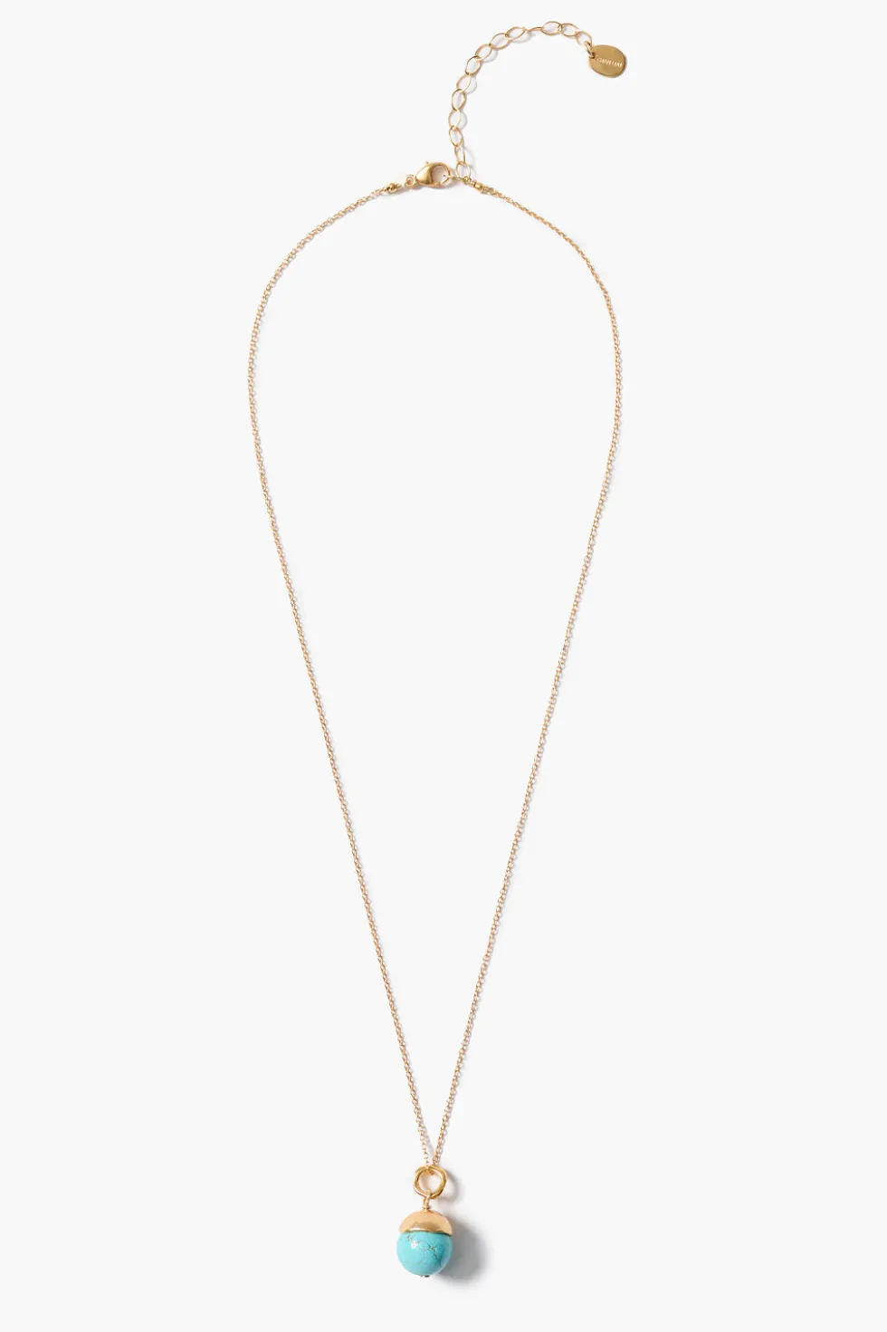 Bell Pendant Necklace Turquoise