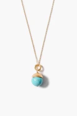 Bell Pendant Necklace Turquoise