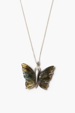 Butterfly Necklace Labradorite