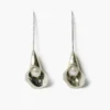 Calla Lily Drop Earrings Silver