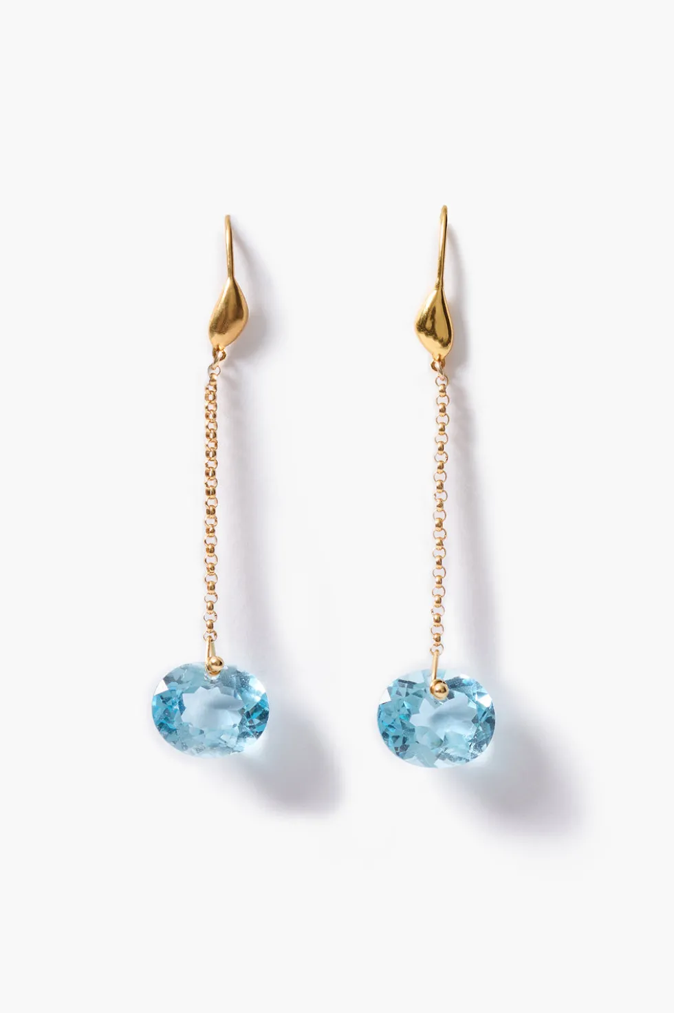 Camille Drop Earrings Blue Topaz