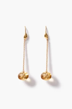 Camille Drop Earrings Citrine
