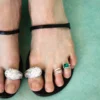 Caprice Crystal Toe Ring Emerald