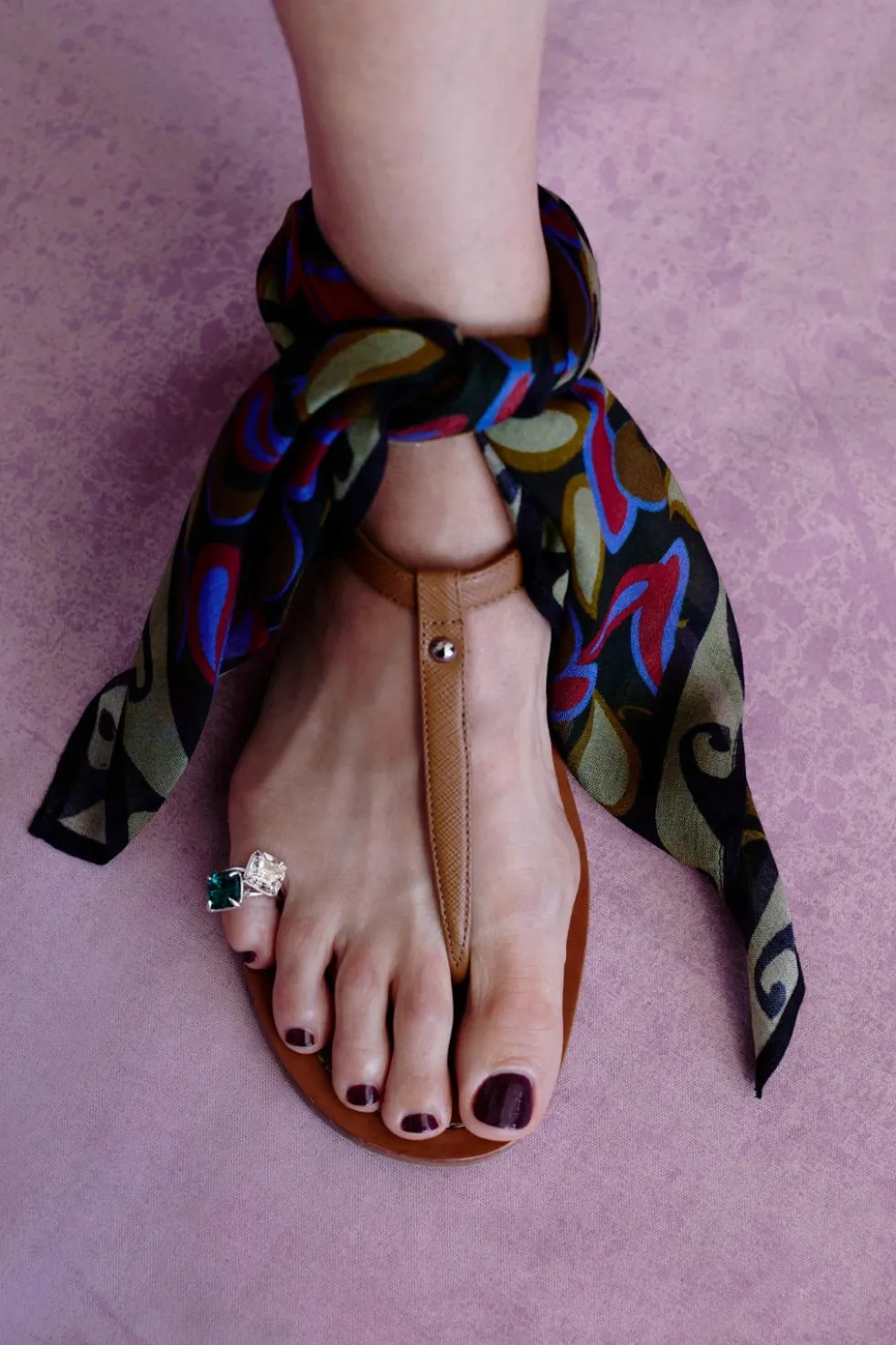 Caprice Crystal Toe Ring Ice