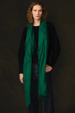 Cashmere and Silk Scarf Emerald