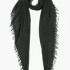 Cashmere and Silk Scarf Kombu Green