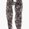 Cashmere and Silk Scarf Mahogany Zebra