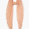 Cashmere and Silk Scarf Peach