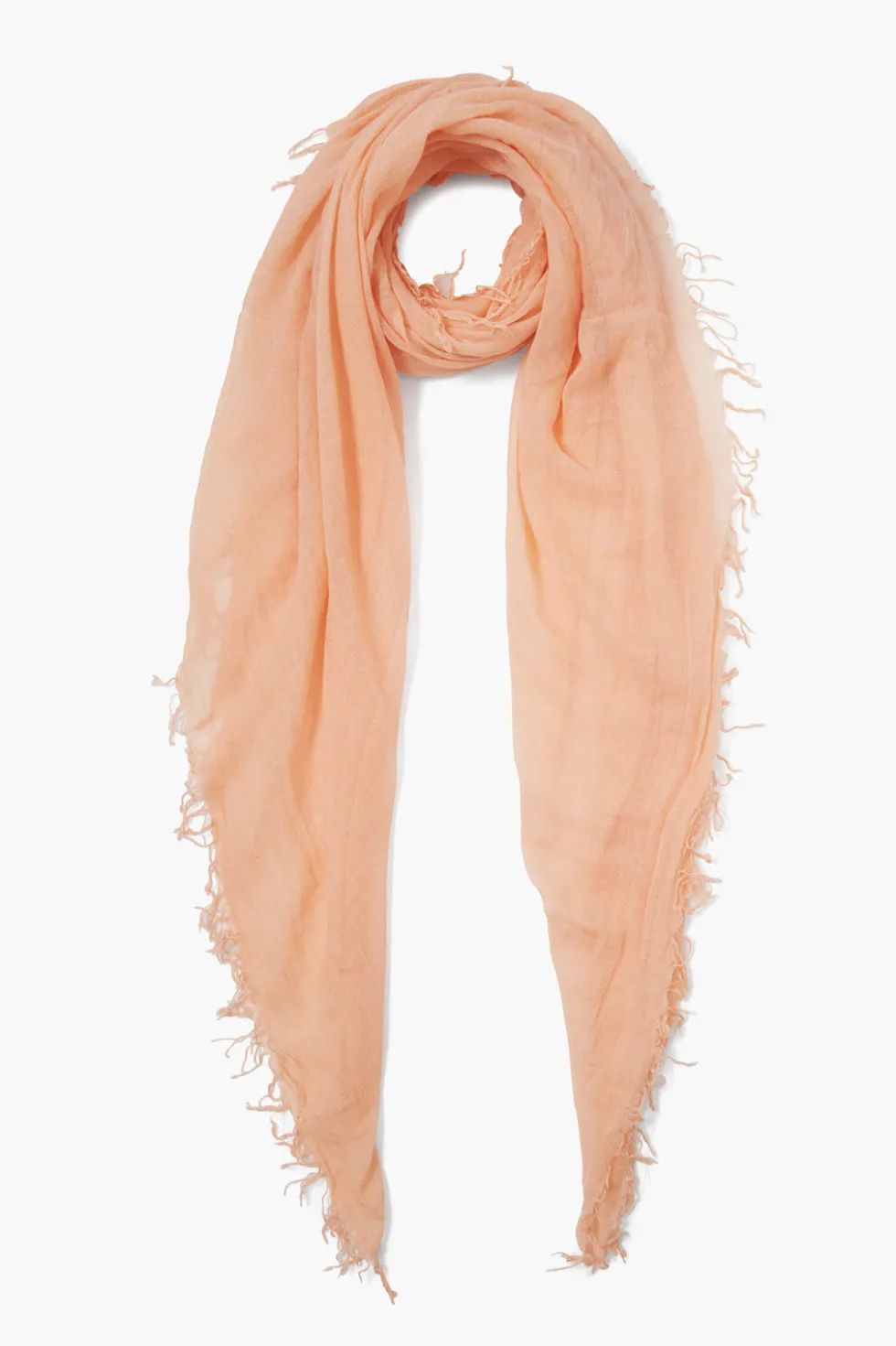 Cashmere and Silk Scarf Peach