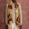 100% Cashmere Scarf Cabernet Floral