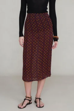 Chiffon Wrap Skirt Plum