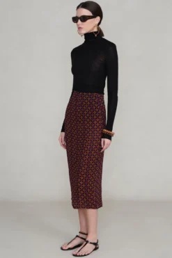 Chiffon Wrap Skirt Plum