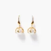 Coral Crown Earrings White Pearl