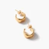 Cuff Hoop Earrings Yellow Gold