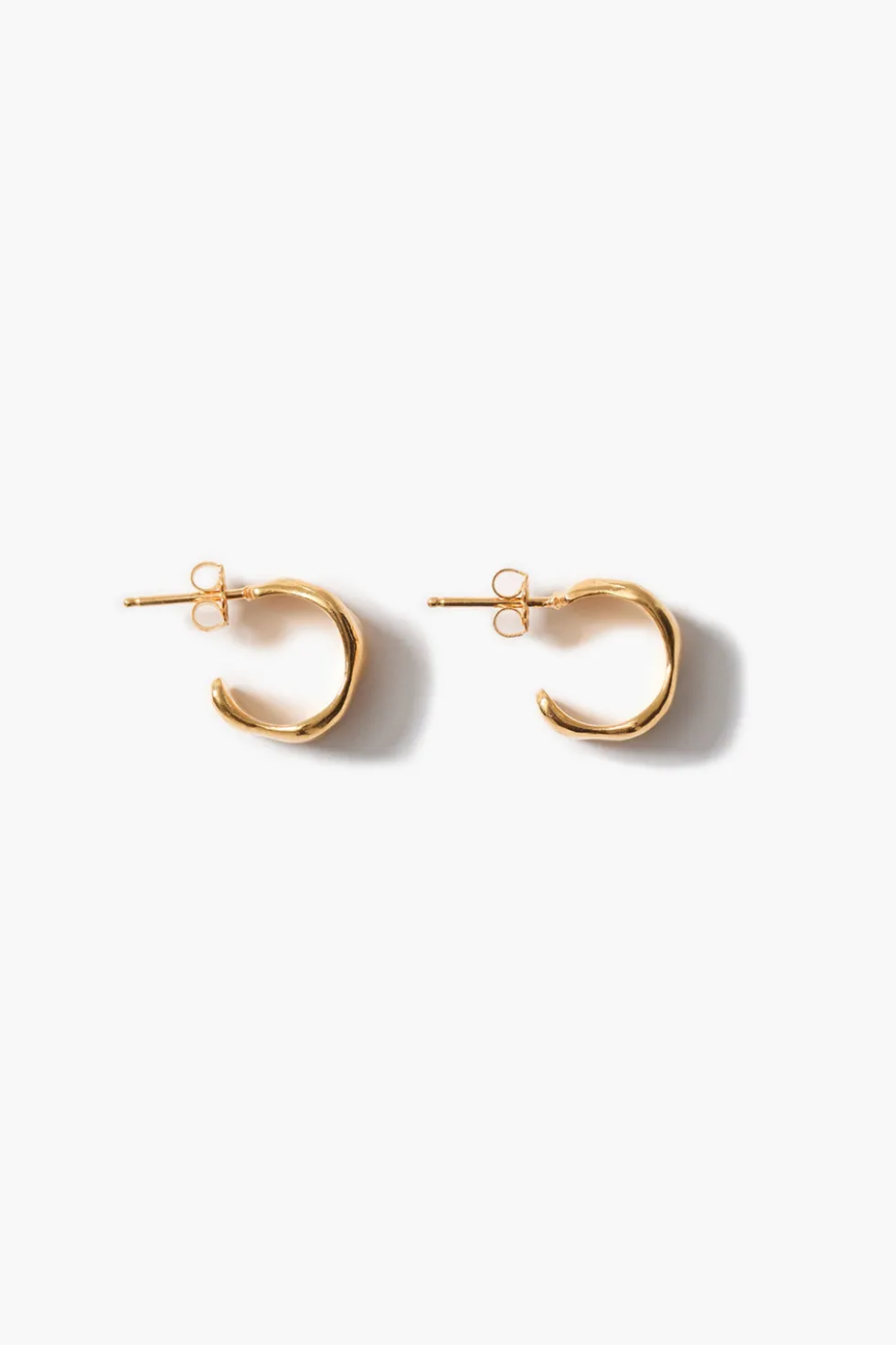 Cuff Hoop Earrings Yellow Gold