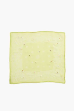 Daisy Embroidered Bandana Acacia