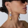 Delft Chandelier Earrings Multi