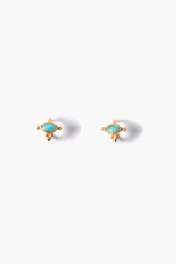 Della Stud Earrings Turquoise