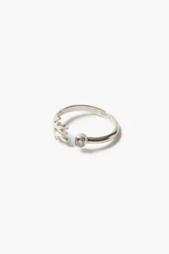 Diamond Branch Ring Silver