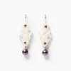 Double Koi Pearl Drop Earrings Peridot