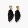 Dove Earrings Black Obsidian