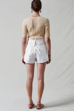 Dupioni Shorts White