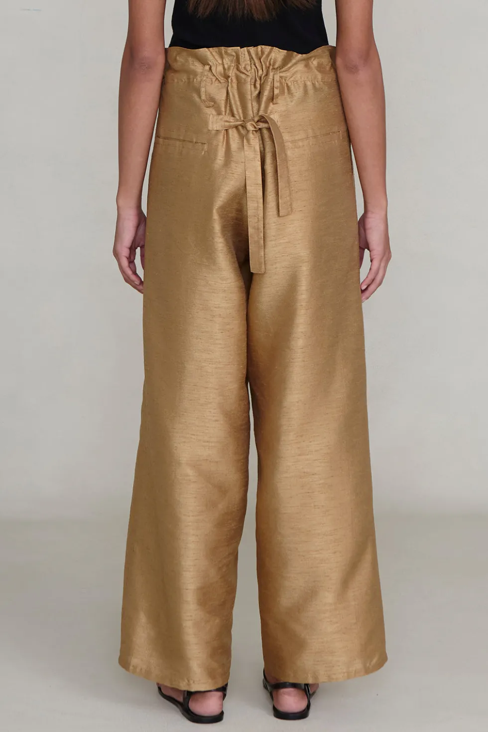 Dupioni Straight Leg Pant Camel