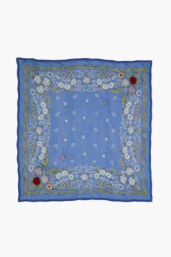 Embroidered Floral Bandana Granada Sky
