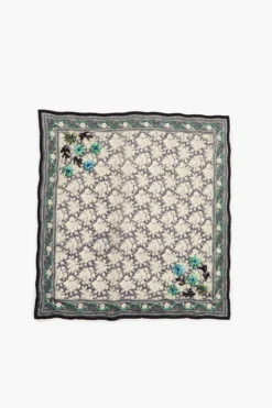 Embroidered Floral Bandana Ink