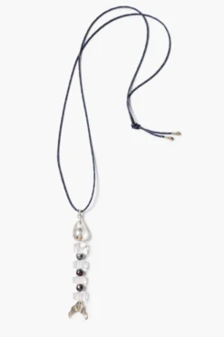 Fishbone Paracord Necklace Clear Quartz