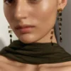 Fishbone Tiered Earrings Quartz