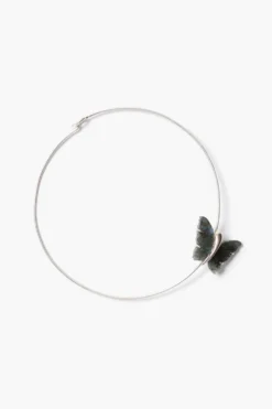 Floating Butterfly Collar Necklace Labradorite