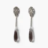 Fluted Drop Earrings Smoky Quartz