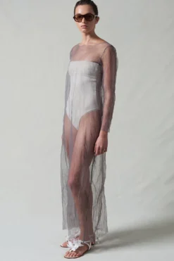 Ghost Crinkle Mesh Overlay Steel
