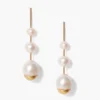 Gold Dipped Pearl Cascade Earrings