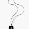 Hall Pass Padlock Necklace Black