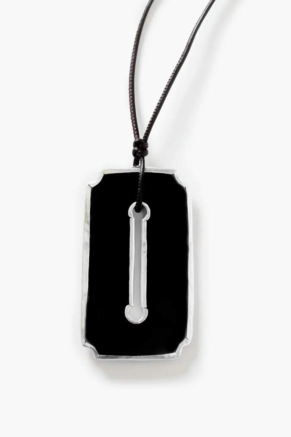 Hall Pass Padlock Necklace Black