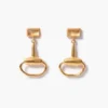 Horsebit Drop Earrings Citrine