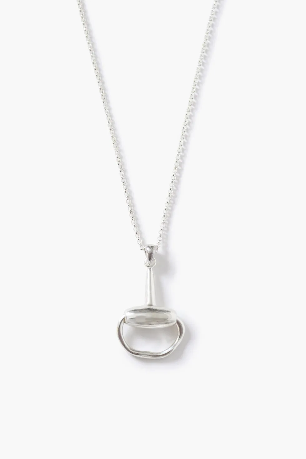 Horsebit Necklace Silver