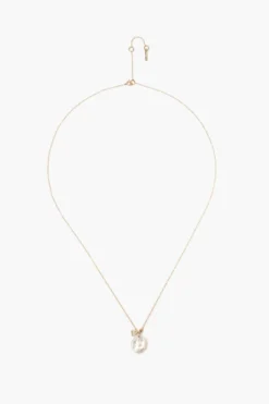 14k Keshi Pearl and Sliced Champagne Diamond Necklace