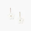 14k Plumeria Earrings White MOP