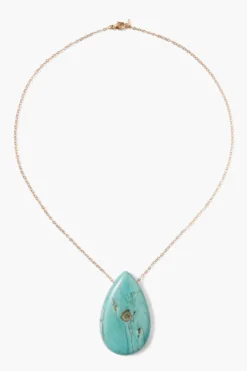 14k Temple Necklace Turquoise
