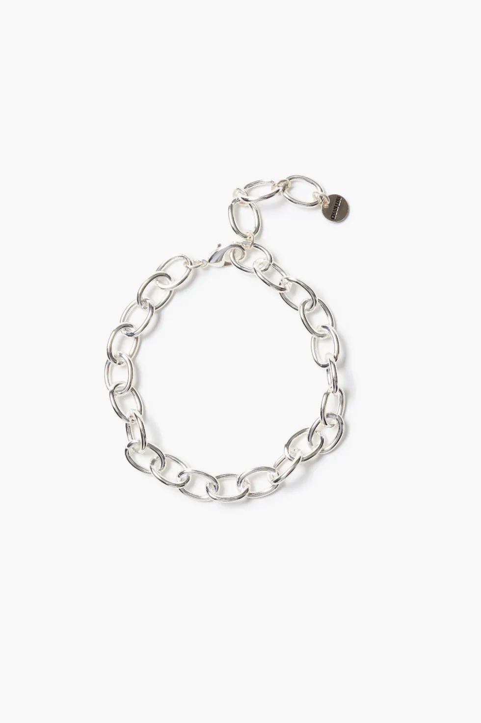 Large Chain Link Anklet Silver