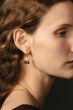 Lark Drip Earrings Garnet
